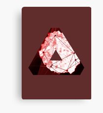 Abstract Geometry: Blood Ruby (Dark Red) Canvas Print