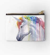 Rainbow Unicorn Watercolor Studio Pouch