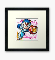 Chibi Megaman X / Rockman X w/ Light Armor Framed Print