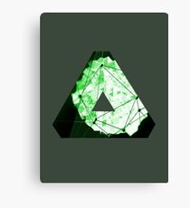 Abstract Geometry: Neon Forest (Dark Green) Canvas Print