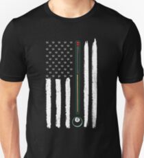 American Flag Billiards Play Pool Unisex T-Shirt