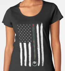 American Flag Billiards Play Pool Women's Premium T-Shirt