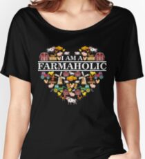 I'm A Farmaholic Funny Farmer's Family T-Shirt Women's Relaxed Fit T-Shirt