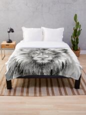 Löwe-Aquarell-Malerei Fleecedecke