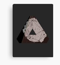 Abstract Geometry: Metallic City (Brown/Gold) Canvas Print