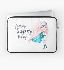 Feeling Super Today - Peach & Teal Version Laptop Sleeve