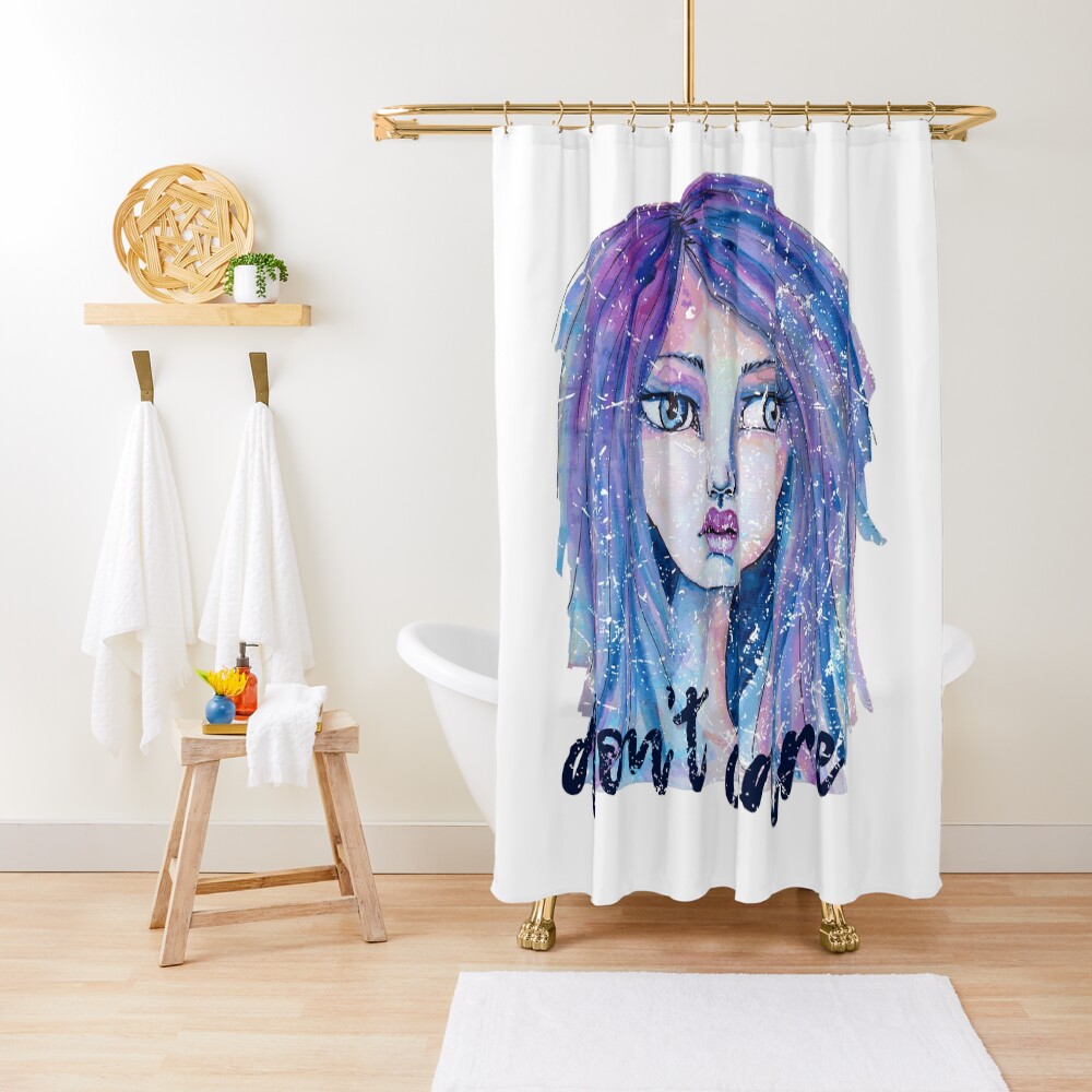 Don't Care Shower Curtain