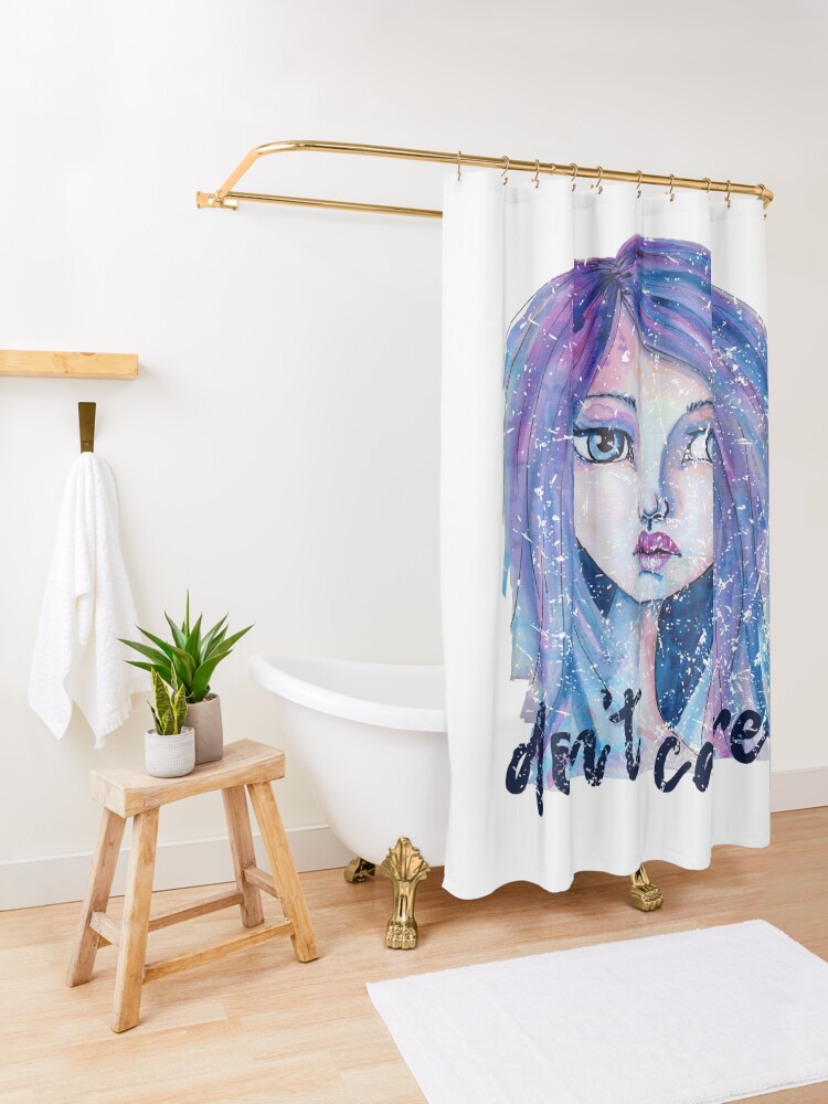 Alternate view of Don't Care Shower Curtain