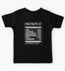 Fox Facts Funny Fox Quotes T-Shirt Kids Tee