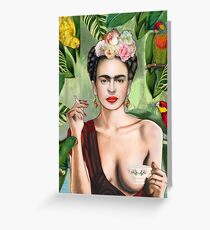 Frida con amigos Greeting Card