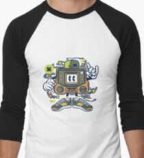 Vintage Game Console Cartoon Character Men's Baseball ¾ T-Shirt