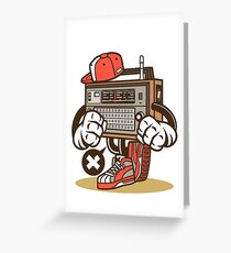 Vintage Radio Cartoon Character Greeting Card