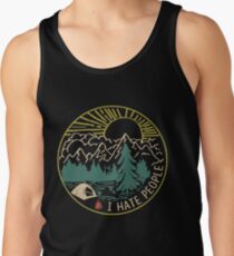 I hate people camping hiking Men's Tank Top