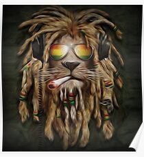RASTA LION Poster