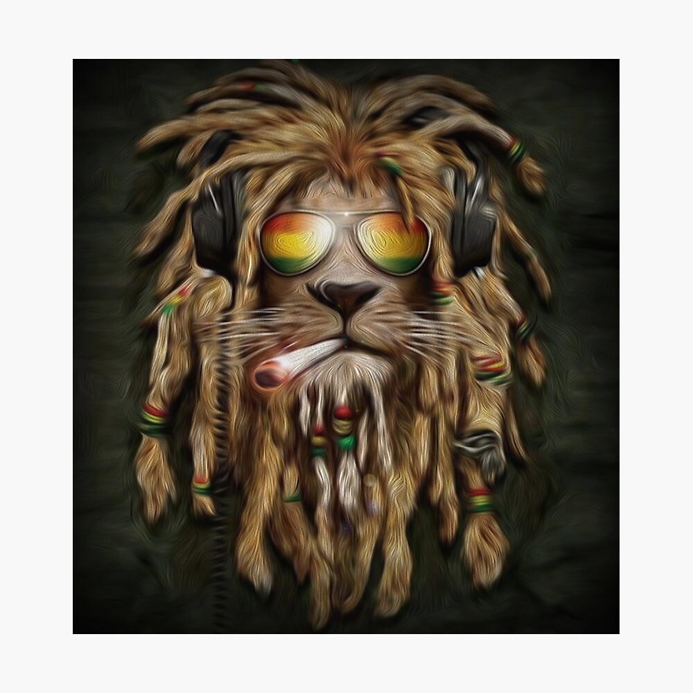 Lámina Fotográfica Rasta LeÓn De Johnnyssandart Redbubble