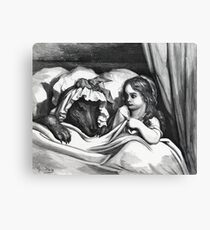 Little Red Riding Hood And The Big Bad Wolf. Canvas Print