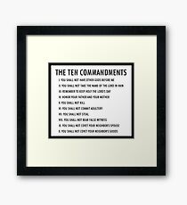 the ten commandments Framed Print