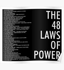 die 48 Gesetze des Machtschwarzen Plakats Poster
