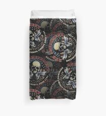 Second Amendment Skulls Pattern Duvet Cover