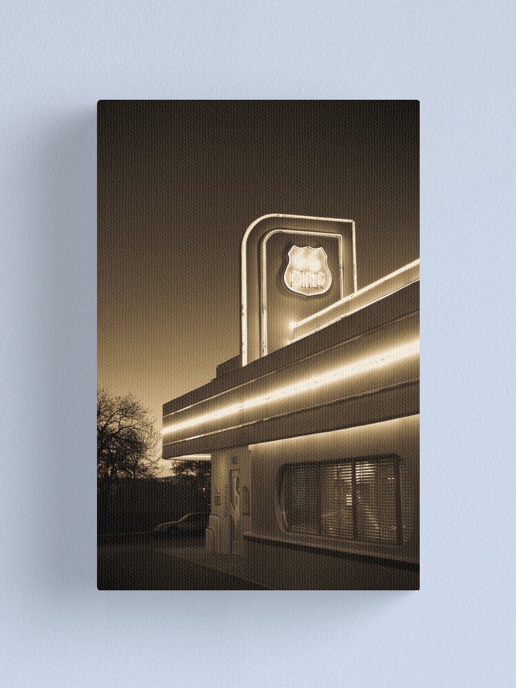 Alternate view of USA. New Mexico. Albuquerque. Route 66 Diner. Canvas Print