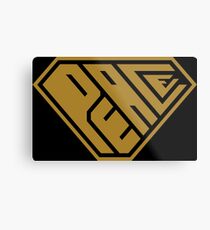 Peace SuperEmpowered (Gold) Metal Print