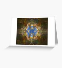 Kaleidoscope blue green blue Greeting Card