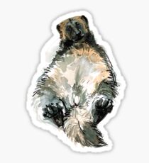 Pegatina Sleepy Gulo gulo watercolor