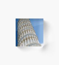 LEANING TOWER Pop Art Acrylic Block