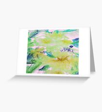 Zitrone blaugrün floral Grußkarte