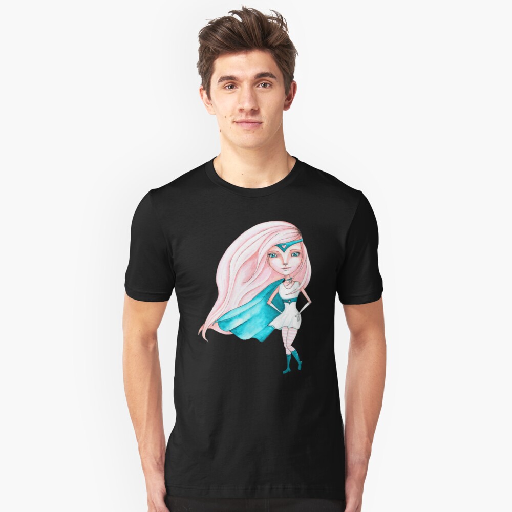 Super Gal - Teal Version Slim Fit T-Shirt