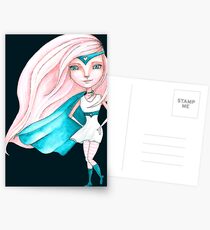 Super Gal - Teal Version Postcards