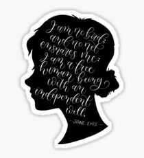 Jane Eyre Quote - Charlotte Bronte Sticker