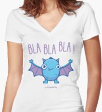 Netter Dracula-Schläger Blablabla Tailliertes T-Shirt mit V-Ausschnitt