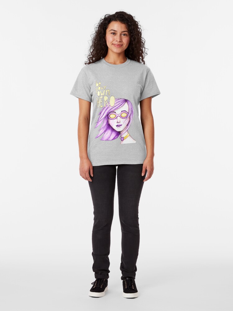Alternate view of Be Your Own Hero - Purple Version Classic T-Shirt