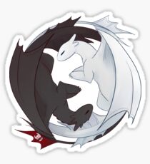 Toothless and the Light Fury Sticker