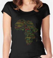 Africa Continent Nations BY NAME Women's Fitted Scoop T-Shirt