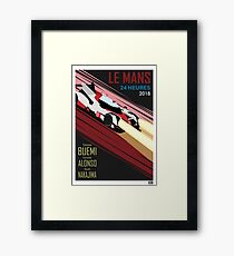 Retro inspired Le Mans poster Framed Print