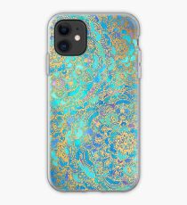 Sapphire & Jade Stained Glass Mandalas iPhone Case