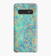 Sapphire & Jade Stained Glass Mandalas Case/Skin for Samsung Galaxy