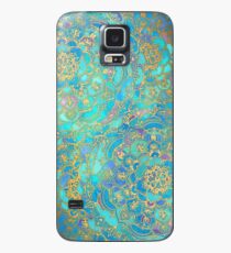 Saphir und Jade Glasmalerei Mandalas Hülle & Skin für Samsung Galaxy