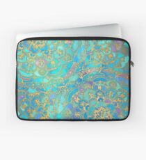 Funda para portátil Sapphire & Jade Stained Glass Mandalas