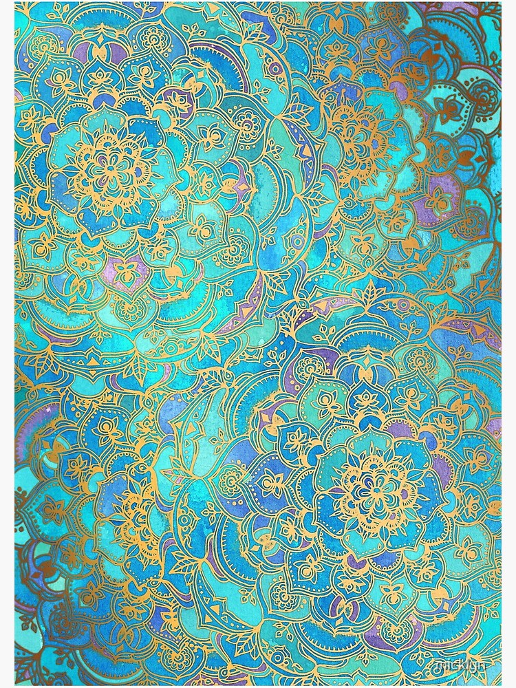Sapphire & Jade Stained Glass Mandalas by micklyn
