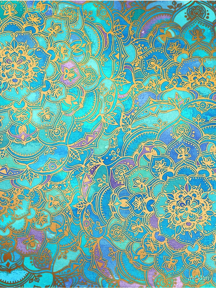 Sapphire & Jade Stained Glass Mandalas by micklyn