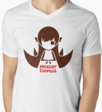 MISTER DONUT Men's V-Neck T-Shirt