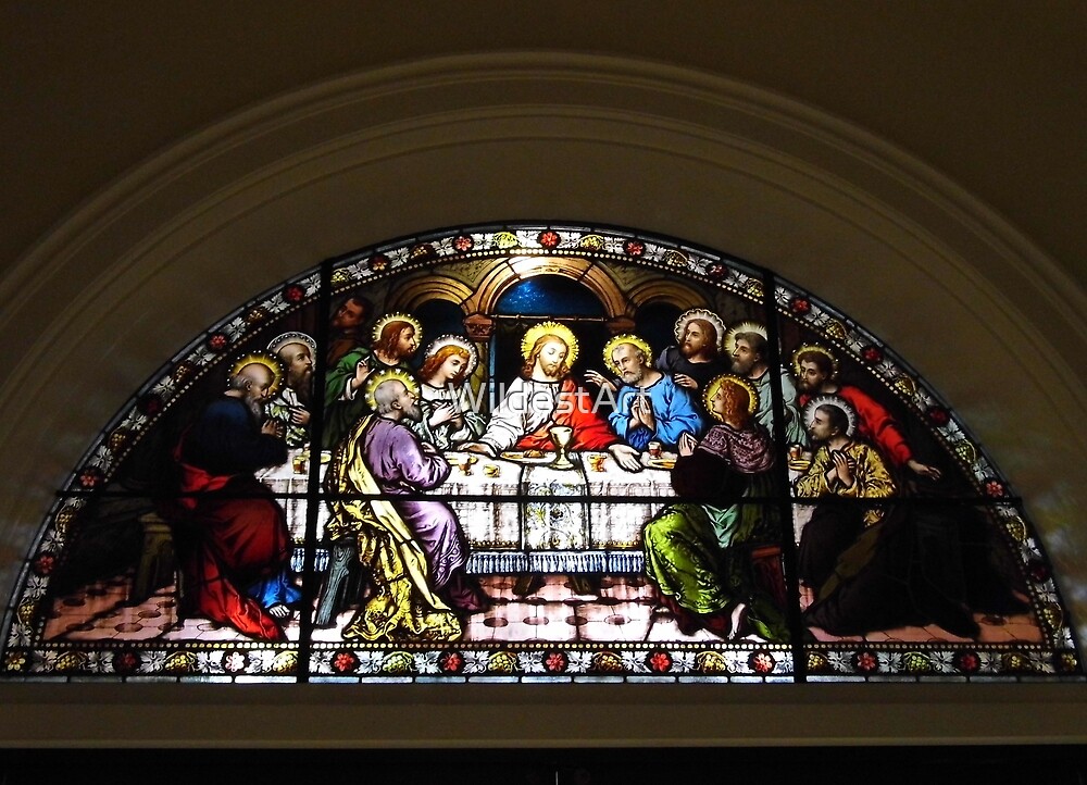 “Stained Glass Last Supper” by WildestArt | Redbubble