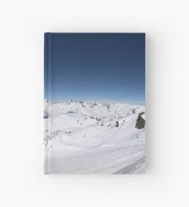 Ischgl view of the snowy mountains on a skiing holiday Hardcover Journal