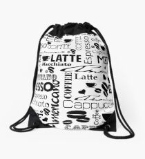 Coffee Style Art Drawstring Bag
