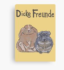 Best buddies: Bunny & Chinchilla Canvas Print