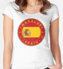 Magaluf, Magaluf sticker, Magaluf t-shirt, Spain, Cities of Spain Women's Fitted Scoop T-Shirt