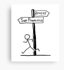 Funny "San Francisco vs Reality" Signpost Themed Design Metal Print